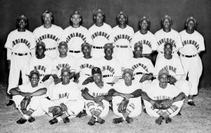 1948 Birmingham Black Barons. Mays at left on the front row